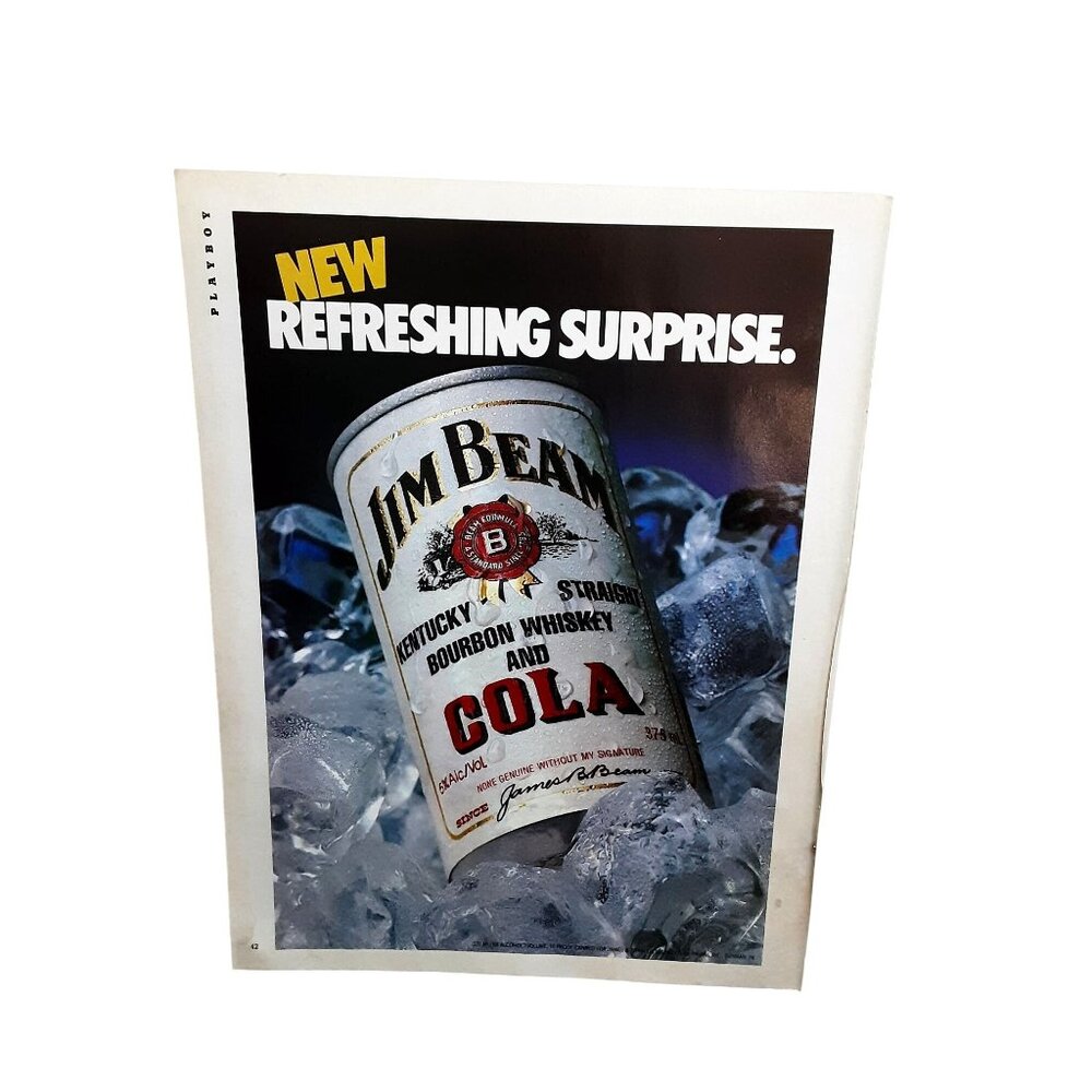 1985 Jim Beam Whiskey Cola Vintage Magazine Ad